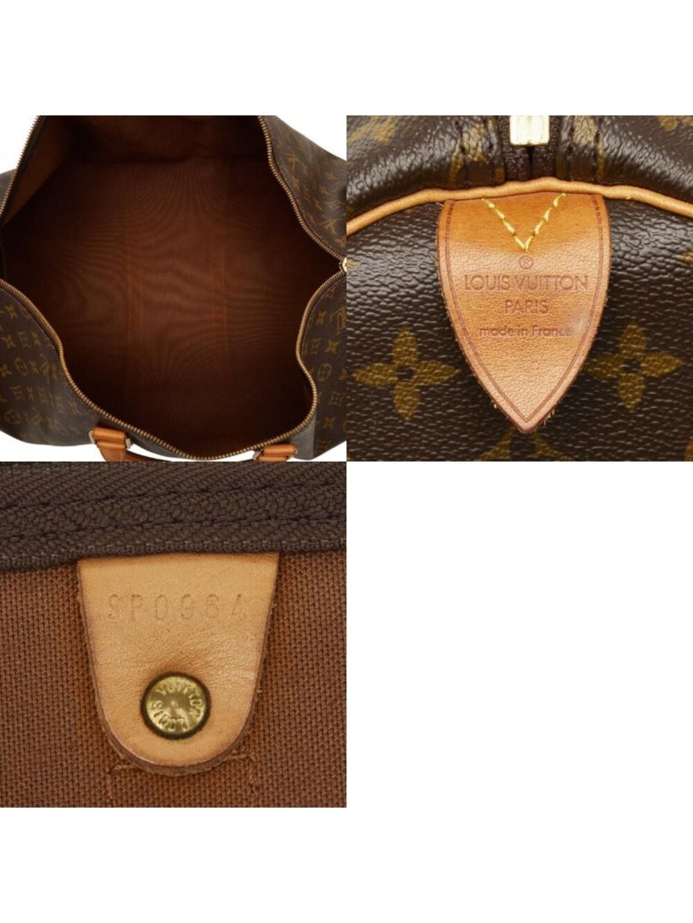 Louis Vuitton Monogram Keepall 55 Boston Bag Brown Leather - Picture 10 of 10